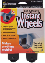 Self-Adhesive Instant Wheels-1&quot;X1.5&quot; 4/Pkg - £15.05 GBP