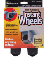 Self-Adhesive Instant Wheels-1&quot;X1.5&quot; 4/Pkg - £14.56 GBP