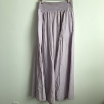 Free People Wide Leg Pants M Purple Smocked Waist Casual Baggy Pockets O... - $30.39