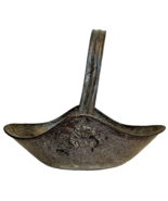 Vintage Metal Decorative Oval Basket with Handle - $32.93 CAD