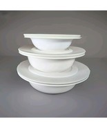 Corning Ware Casual Elegance White Flora L-22 ,L -21, &amp; L-20 Serving Bow... - $35.00