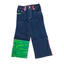 Jaffa OINK BABY Jeans Girls 4T Blue Denim Zipper Elastic Waist Tropical ... - £11.33 GBP