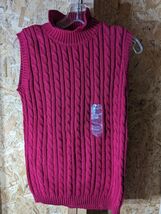 Cabin Creek medium size cable knit sleeveless red sweater - €17,03 EUR