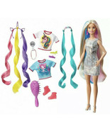 NEW 2020 Barbie Fantasy Hair Doll 2 Interchangeable Crowns Mermaid And U... - £29.56 GBP