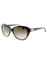 Cat-Eye Plastic Tortoise Sunglasses with Brown Gradient Lens - £66.49 GBP