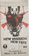 Terminator Genisys New Mission New Fate Read 3D Regal Theater Ticket  - £3.95 GBP