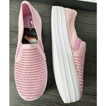 Skechers Girls Double Up Shiny Dancer Shoes Pink Rhinestone Beads Size 3 - $22.18