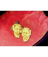 Vintage cuff links- Hannya Japanese D Mask cuff links - $32.00