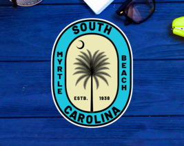 Myrtle Beach South Carolina Beach Sticker 3.9&quot; Decal Vinyl Indoor Or Outdoor SC - £4.25 GBP