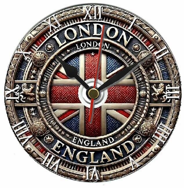 London England Souvenir gift dvd clock, inc desk stand, can be personalised - $12.53