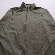 Under Armour Sweatshirt Men's Size Large Gray Quarter Zip Long Sleeve Pullover image 9