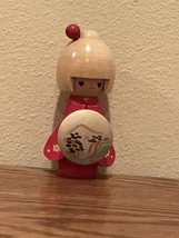 Genuine Vintage 1970’s Hand-Painted Japanese Wooden Traditional Collecto... - $78.85