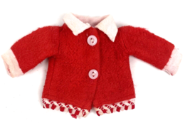 Vintage Patty Duke Horsman Doll Clothes Sweater Jacket Red White for 12&quot; - £25.16 GBP