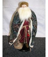 Old World Santa Claus Figurine/ Statue Table Topper Wood Base - €12,96 EUR