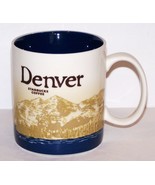 FABULOUS 2011 STARBUCKS COFFEE DENVER 16 OZ MUG WITH DARK BLUE INTERIOR - $27.71