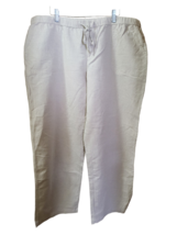 Liz Claiborne Drawstring/Elastic Waist/Hook Beige Pants - Size XL - £13.36 GBP