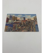 Vintage lithograph postcard Mardi Gras In New Orleans Louisiana 1940s Linen - $6.00