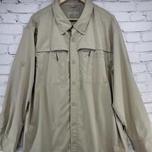 Cabelas Guidewear Shirt Mens sz XL Vented Fishing Outdoor Beige  - £19.41 GBP
