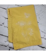 Hearth and Hand Yellow with White Flowers Dish Towel 100% Cotton - £6.32 GBP