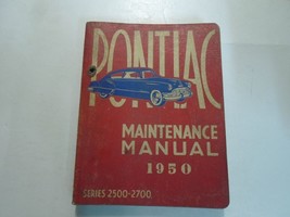 1950 Pontiac Séries 2500 2700 Atelier Entretien Manuel Worn Minor Damage Red OEM - £31.91 GBP