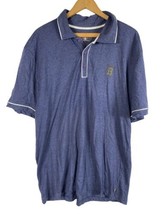 Buffalo David Bitton Mens Polo Shirt 2XL XXL Blue Short Sleeve Knit Cott... - £34.42 GBP