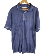 Buffalo David Bitton Mens Polo Shirt 2XL XXL Blue Short Sleeve Knit Cott... - £34.23 GBP