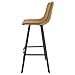 LeisureMod Light Brown Leather Bar Stool Set of 2 - Ergonomic Counter Height Bar Item image 12
