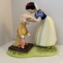 Vintage Disney Productions Snow White Kissing Dopey Figurine Bisque Seven Dwarfs - $14.25