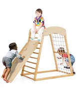 6-in-1 Jungle Gym Wooden Indoor Playground with Double-Sided Ramp and Mo... - €160,06 EUR