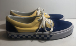 VANS-Men&#39;s Blue And Yellow Checkered Vans Size US Men 9 Women 10.5 VGUC - £19.46 GBP