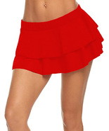 Women Sexy Solid Ruffle Mini Skirt for Schoolgirl Costumes Perfect for H... - £22.80 GBP