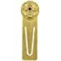 Gold-Tone and Red Crystal Sistine Cross Small Bookmark - $23.51