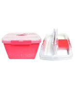 Hemline Pink Plastic Sewing Box With Bobbin Holder - €17,03 EUR