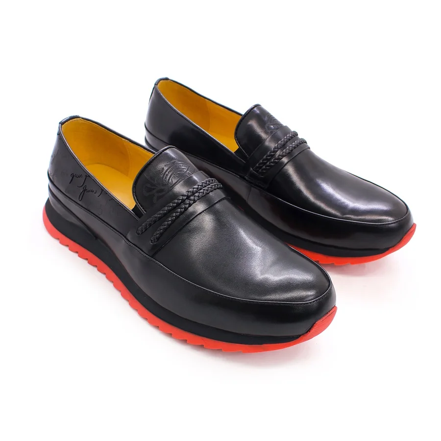 De leather casual men s shoes handmade trendy set of feet comfortable sports office men thumb200