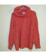 Women&#39;s Red  Turtleneck Sweater Size XL Balloon Sleeves Soft Nine West - $167.49 MXN