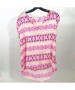 Stylus Boho Print Hi-Low Multi-Color Blouse Wms Size Small - $19.86 CAD