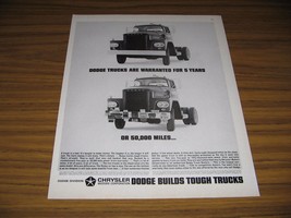1963 Print Ad Dodge Builds Tough Trucks Warranted 5 Years or 50,000 Miles - £11.24 GBP