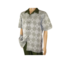 Men MONTIQUE 2pc Walking Leisure Suit Matching Set Short Sleeves 2216 green image 5