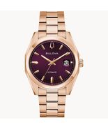 BULOVA SURVEYOR ROSE GOLD PURPLE 39MM WATCH 97B234 - $9,648.08 MXN