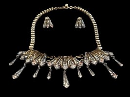 Lulu Frost Swarovski Crystal Statement Necklace & Matching Earrings Set - £144.07 GBP
