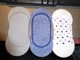 nwot 3 pair hue foot liners shoe liner one size fits most- out of package - $17.00