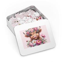 Jigsaw Puzzle in Tin, Highland Cow, Personalised/Non-Personalised, awd-451 (30,  - £28.22 GBP+