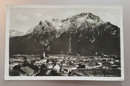 Rppc Mittenwald - Wetterstein Mountains Germany - Bird&#39;s Eye View  1930 - £14.66 GBP