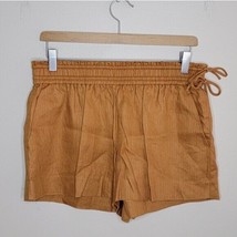 J. Crew | Burnt Orange Side Tie Elastic Waist Shorts, womens size small - £16.64 GBP