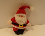 Gibson Greeting Cards Plush Stuffed Santa Ornament w/ Tag 90&#39;s? - £7.12 GBP