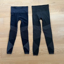 Spanx 2 Pair Look at Me Now Seamless Moto Leggings Navy Black Small - $49.99
