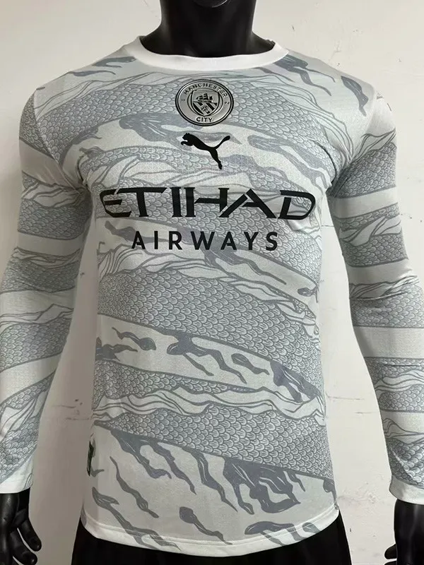 2024 Man City 'Chinese Year' Edition Long Sleeve Player Version Soccer Jersey - $99.99