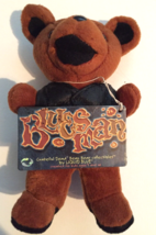  Grateful Dead Bean Bear, by Liquid Blue, Blues Man brown teddy bear,black vest  - £14.76 GBP