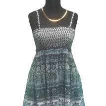 Cache Cotton Gathered Empire Boho Sun Dress Adjustable Strap Stretch NWT... - $47.20