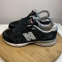 New Balance 990 V3 Womens Size 7.5 Black Grey Suede Running Shoes GC990BS3 - £31.14 GBP